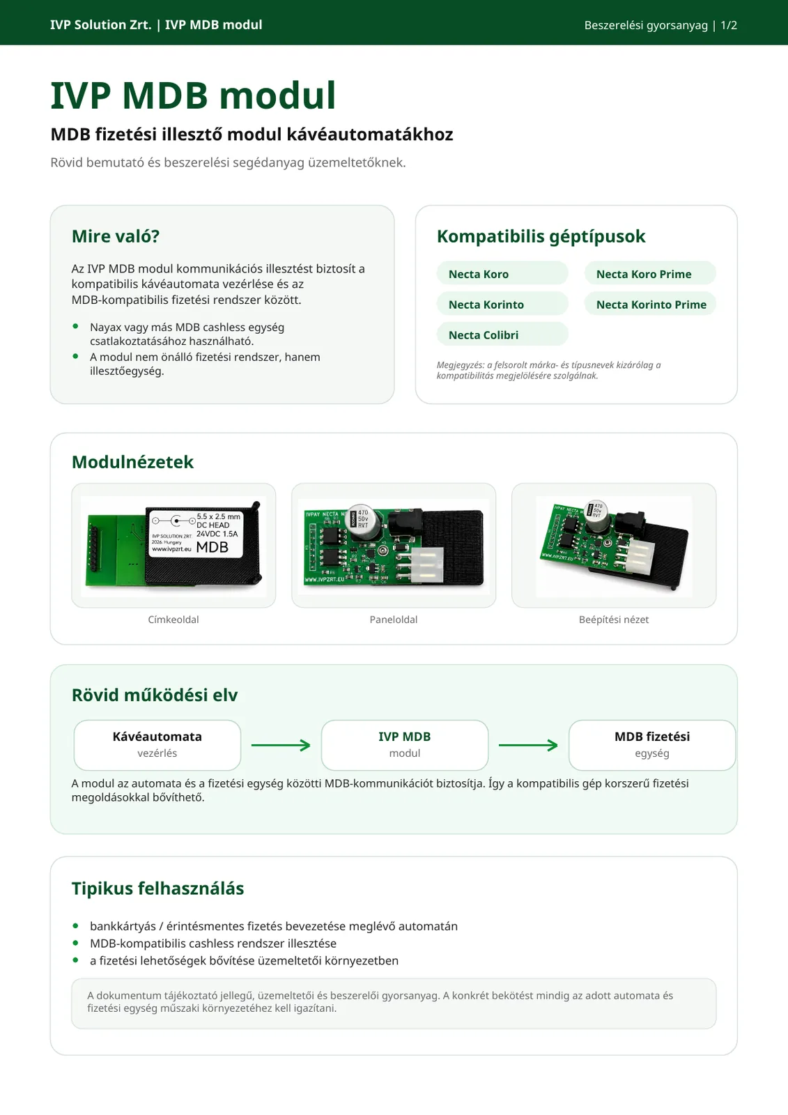 IVP MDB modul gyorsanyag 1. oldal