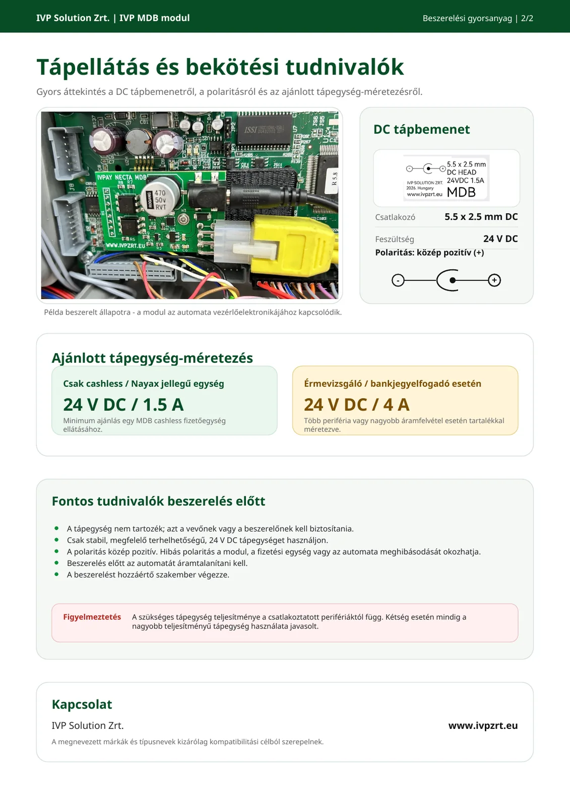 IVP MDB modul gyorsanyag 2. oldal