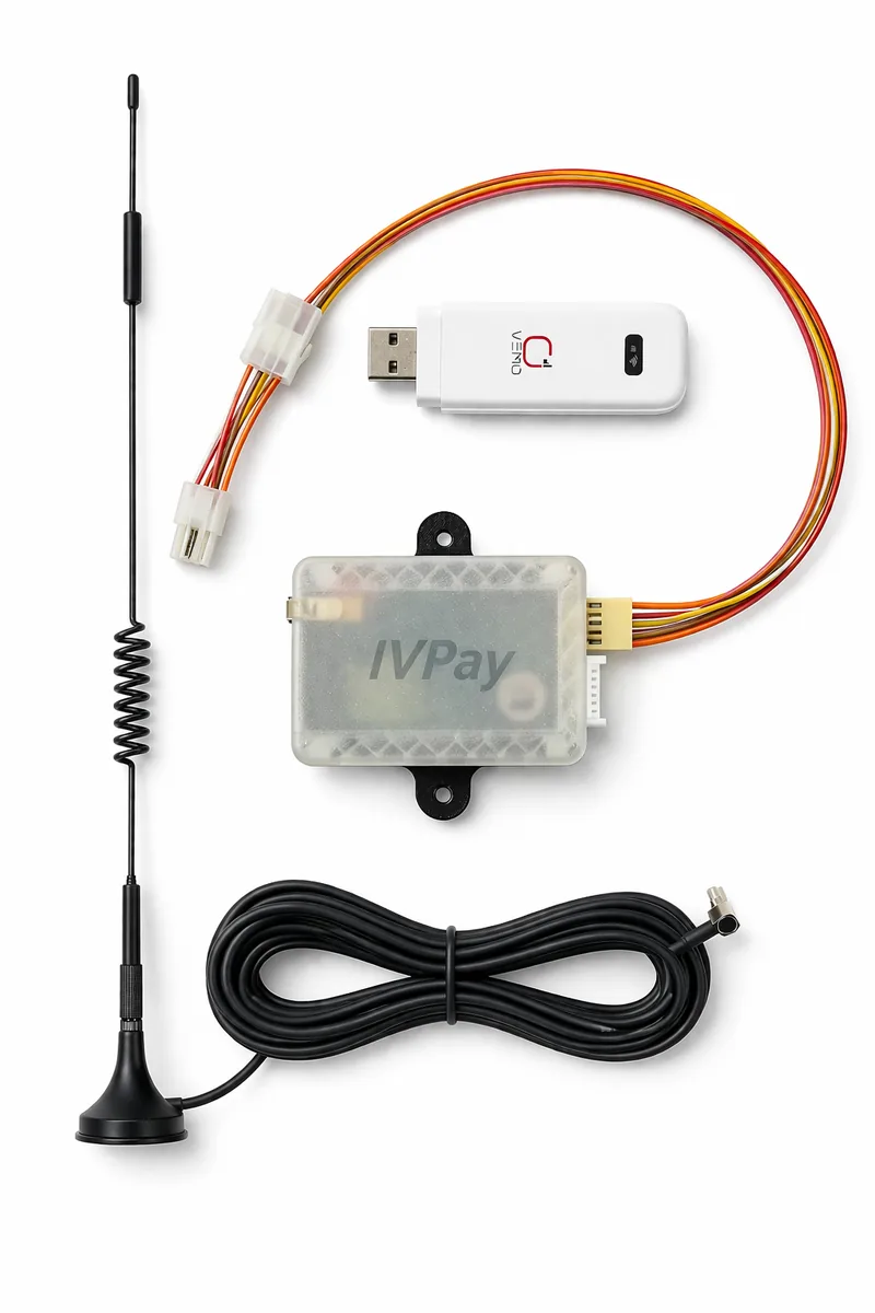IVPay QR Sticker Lite mobil routerrel és antennával
