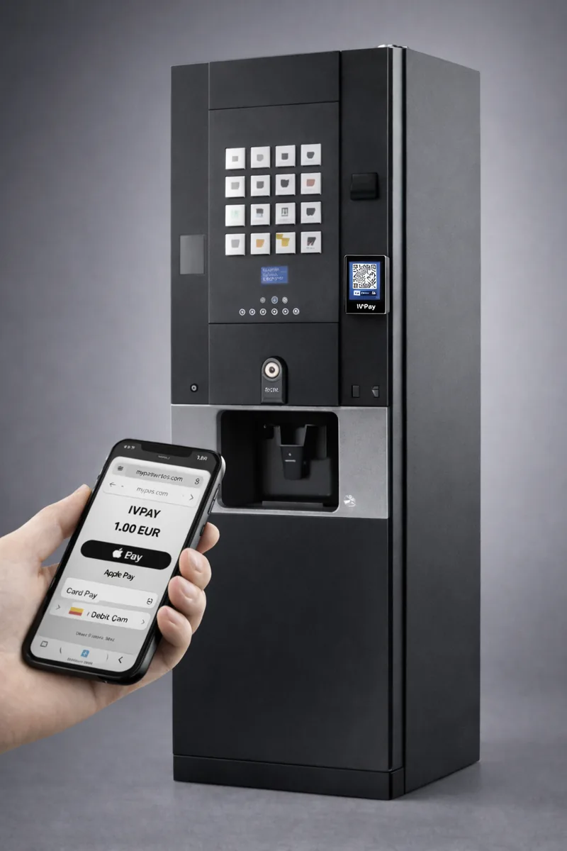 IVPay QR használat automata mellett mobiltelefonnal